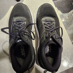 Hoka One One Bondi 7 Black White Running Sneakers Women's 7